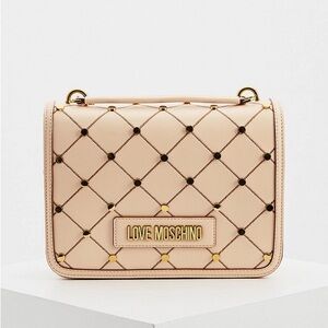 Love Moschino Beige Quilted Shoulder Bag